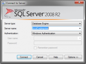 SQL Server 2008 Recent Servers Dialog Box
