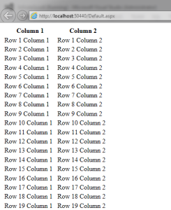 Infinite Scroll Initial Server Side Data Bind